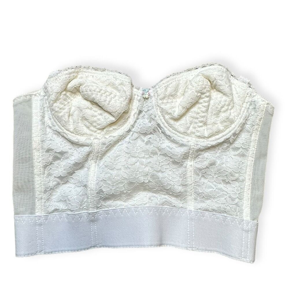LeyLa Women's White Lace Strapless Corset Bustier Size 85/38D